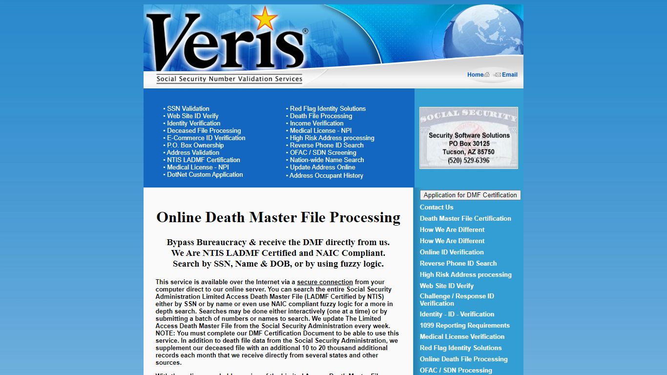 Limited Access Death Master File LADMF / Deceased file processing ...